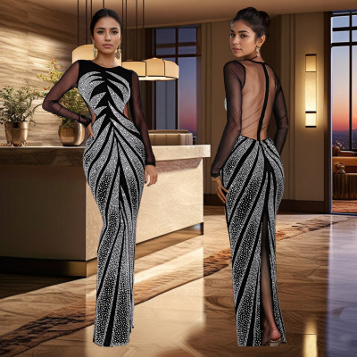 EVE Sleeveless Hot Drill Sexy Bodycon Dress BY-7150