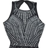 EVE Rhinestone Gowns Backless Fishtail Dress GFYX-7122