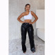 EVE Fashion Slim Straight PU Leather Pants QOUY-6053