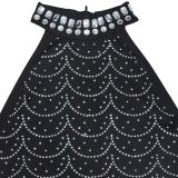 EVE Off Shoulder Hot Drill Slim Maxi Dress BY-7140