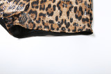 EVE Leopard Print Sequin Mini Short DLSF-K24P56756