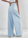 EVE Solid Color Pleated Loose Wide Leg Pants GYSQ-ZPDH0430