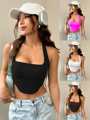 EVE Sexy Halterneck Irregular Tank Tops GYSQ-CVEB2080