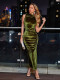 EVE Sleeveless Velour Split Maxi Dress GYSQ-CDDK1420