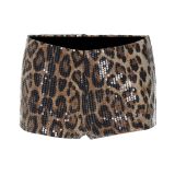 EVE Pre Order: About 7 work days shipping Leopard Print Sequin Short YUEM-230295