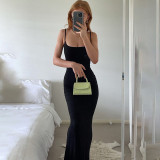 EVE Solid Color Slim Sling Maxi Dress GPBY-15435