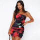 EVE Tube Tops Print Slim Mini Dress GPBY-15311