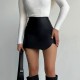 EVE High Waist PU Leather Short GPBY-16558
