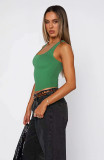 EVE Solid Color Tight U Neck Tops MZ-2840