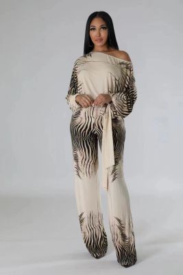 EVE Casual Print Bat Sleeve Loose Jumpsuit MXDF-6162