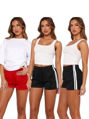EVE Side Double Stripe Loose Shorts MZ-2880