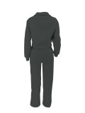 EVE Solid Color Long Sleeve Thickened Sport Suit ZDF-31382