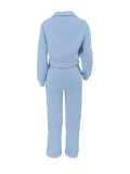 EVE Solid Color Long Sleeve Thickened Sport Suit ZDF-31382