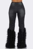 EVE Casual Beaded + Long Whiskered Jeans XCFF-R032