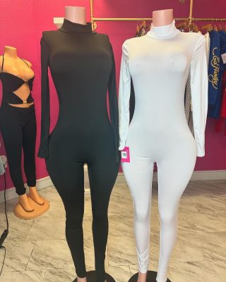 EVE Pre Order: About 7 work days shipping Solid Color Long Sleeve Slim Jumpsuit YUEM-600621