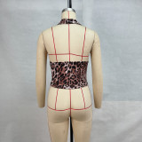 EVE Leopard Print V Neck Backless Vest GPBY-15745