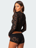 EVE Lace Long Sleeve Shorts T Shirt GPBY-15794