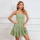EVE Solid Color Sleeveless Sling Mini Dress GYSQ-CDCL0730