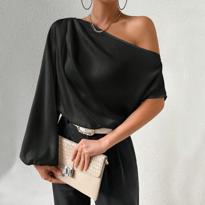 EVE Single Shoulder Loose Long Sleeve Tops GYSQ-CTDI0890