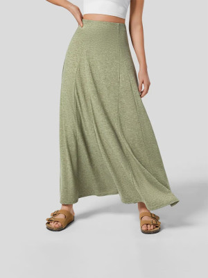 EVE Fashion Patchwork Big Swing Knits Long Skirt GYSQ-KREC0550