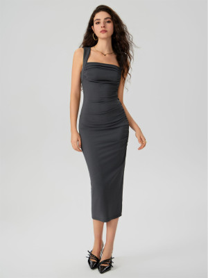 EVE Sexy Knits Sleeveless Pleated Midi Dress GYSQ-CDEA1250