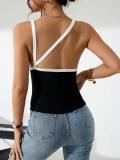 EVE Patchwork Color Block Knits Tank Top GYSQ-CVDG0510