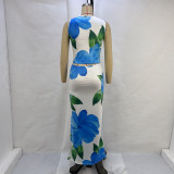 EVE Fashion Print Sleeveless Two Piece Skirts Set GPBY-14532