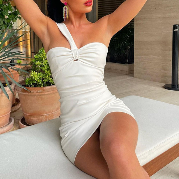 EVE Slash Shoulder Sling Tube Tops Dress GPBY-14359