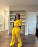 EVE Fashion Knits Hooded Sport Sweater Two Piece Pants Set NYF-8186