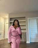 EVE Fashion Knits Hooded Sport Sweater Two Piece Pants Set NYF-8186