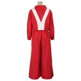 EVE Loose Patchwork Coat Sport Pants 2 Piece Set AIL-297
