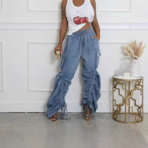 EVE Fashion Drawstring Pleated Jeans LSD-2323
