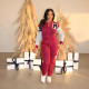 EVE Letter Print Sport Padded Two-piece Pants Set SFY-622