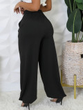 EVE Solid Color Loose Casual Pants YH-5343