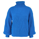 EVE Solid Color Knits High Collar Sweater GDAM-1020