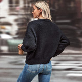 EVE Loose Peach Heart Long Sleeve Sweater GDAM-1015