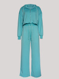EVE Solid Color Long Sleeve Hoodies Pans Suit MIL-114