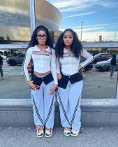 EVE Pre Order: About 7 work days shipping Letter Print Contrast Color Jackets YUEM-800802