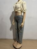 EVE Fashion Vintage Casual Straight Jeans GAKF-41204