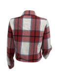 EVE Casual Plaid Tweed Short Jacket GLF-10070-1