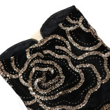 EVE V Neck Sequin Tube Tops Long Dress CYA-901533