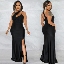 EVE Sexy Slash Shoulder Sling Maxi Dress GYRY-8015