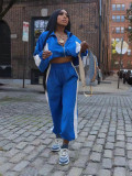 EVE Casual Patchwork Zipper Loose Two Piece Pants Set MIL-132