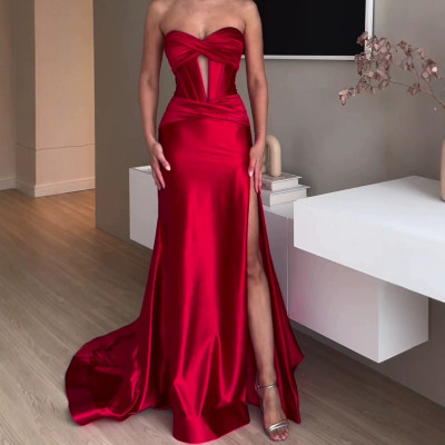 EVE Elegant Wrap Long Banquet Evening Dress GYKM-LY241130001