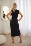 EVE Hot Drill Sleeveless Split Long Dress NY-3331