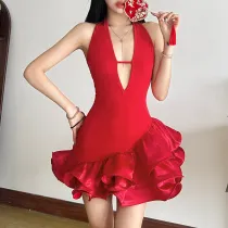 EVE Sleeveless Deep V Neck Mini Dress XEF-K24D59639
