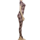 EVE Sexy Leopard Print Backless Jumpsuit XEF-K24Q60028