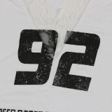 EVE V Neck Print Lace Loose T Shirt YWXS-XS-XSL44597