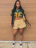 EVE Print Mesh Sport Sweater Tops YWXS-XS-XSL44614