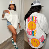 EVE Casual Print Loose Half Sleeve T Shirt YNSF-2670